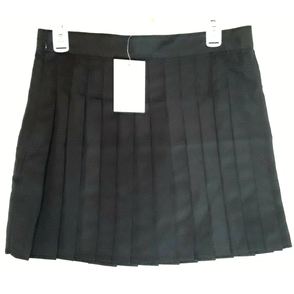 love, Fire Dresses & Skirts - Love Fire Women's L Tennis Skirt Black Pleated Side Zipper